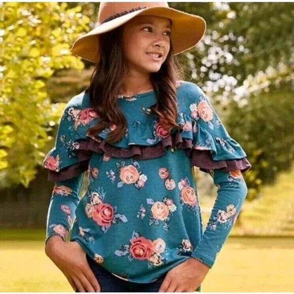 Matilda Jane 435 Lovely Roses Sweatshirt Girls Size 10 Choose Your Own Path - Picture 1 of 6